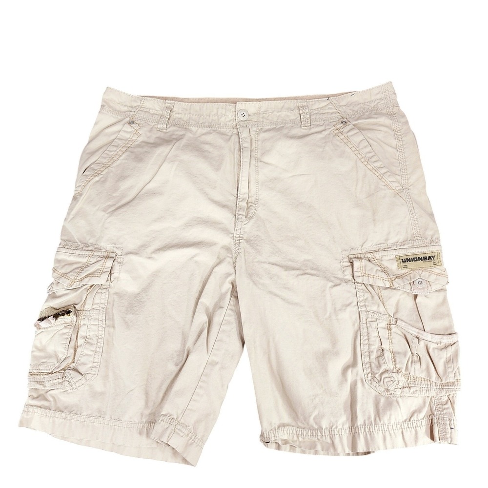 Unionbay Cargo Short sz‎ 40 Men Tan Beige 10" 100% Cotton Hiking Camping Grunge